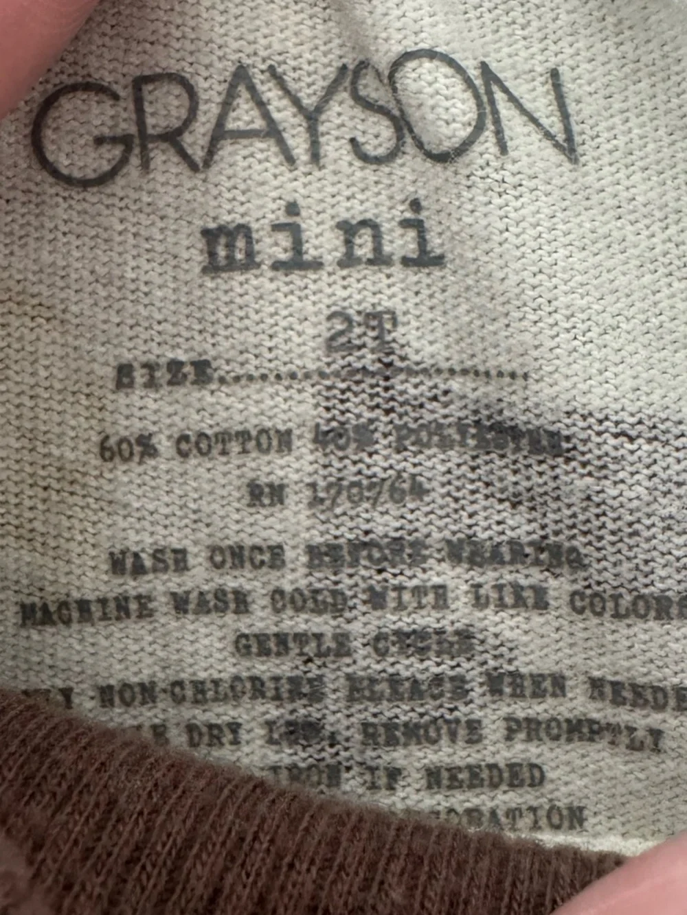 Grayson Mini Baja Cali Surf Tee Size 2T Cream Brown Graphic Toddler Shirt Kids